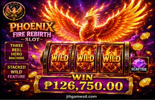 JILIGAMES slot reels with symbols, feature cues and mobile controls